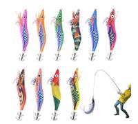 Bright Shrimp Lion, Artificial Shrimp Bait - Luminosus Lures with Double Hook Design,Lightweight Pre-Rigged Fishing Jigs for Freshwater Saltwater