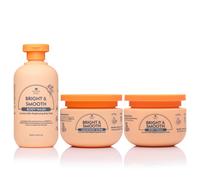 Nature Spell Bright & Smooth Body Care Gift Set for Women, Body Wash, Sugar Scrub and Cream with Vitamin C, AHA Fruit, Allantoin, Vegan, Set of 3