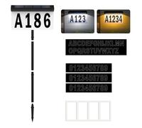 Bright Solar Lighted Address Sign for Garden Providing Clear Night Guidance and Rain Protecting Solar Powered Sign