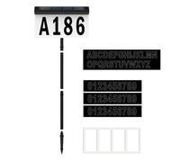 Bright Solar Lighted Address Sign for Garden Providing Clear Night Guidance and Rain Protecting Solar Powered Sign