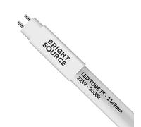 Bright Source 1449mm 22w LED T5 Tube, 2750lm, 3000K Warm White, Replacement for 35w T5 Fluorescent, for Direct Mains Installation Only