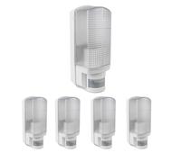 Bright Source 16x Outdoor Wall Security Bulkhead Light Fitting, PIR Motion Sensor, White, IP44 & IK08 Rated, E27 Base (Bulb not Included)