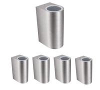 Bright Source 20x GU10 Outdoor Curved Wall Dual Spot Fitting, Up Down, Silver Stainless Steel Construction, IP44 Rated, Modern Home Porch Light