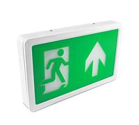 Bright Source 4w LED Maintained or Non Maintained Emergency Exit Box Sign with Up Arrow Only, 3 Hour Emergency Mode with Recharging Battery, for Corridors, Offices, Shops & Warehouses