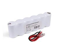 Bright Source 6 D Cell Side by Side 7.2v 4000mAh Rechargeable Emergency Lighting Battery with Electrical Contact Solder Tags & Attachable Leads