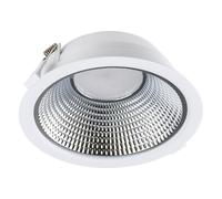 Bright Source All in One LED Commercial Downlight, White, 20W/30W Switchable Wattage, 3 Light Colour Temperatures 3000K 4000K 6000K Warm Cool Daylight, IP44 Spotlight, 200mm Cut Out