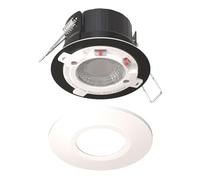 Bright Source All in One Switchable Wattage 6W/8W Integrated LED Spot Downlight, TRIAC Dimmable, Switchable Colour 2700K 3000K 4000K 6000K, White Bezel, IP65, IK07, Fire Rated, 1 Pack