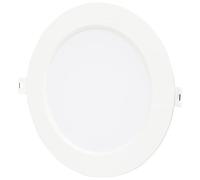 Bright Source Core LED Round Panel Downlight, Slimline Recessed Ceiling Spotlight, 12W, 1080lm, 4000K Cool White, IP20, 150mm Cutout, LED Driver Included