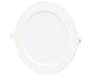 Bright Source Core LED Round Panel Downlight, Slimline Recessed Ceiling Spotlight, 12W, 1080lm, 4000K Cool White, IP20, 150mm Cutout, LED Driver Included