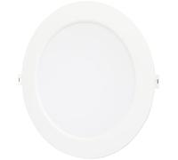 Bright Source Core LED Round Panel Downlight, Slimline Recessed Ceiling Spotlight, 18W, 1620lm, 4000K Cool White, IP20, 195mm Cutout, LED Driver Included