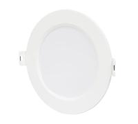 Bright Source Core LED Round Panel Downlight, Slimline Recessed Ceiling Spotlight, 6W, 540lm, 4000K Cool White, IP20, 105mm Cutout, LED Driver Included