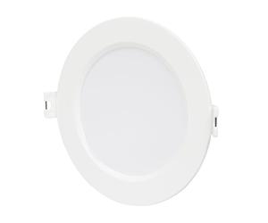 Bright Source Core LED Round Panel Downlight, Slimline Recessed Ceiling Spotlight, 6W, 540lm, 4000K Cool White, IP20, 105mm Cutout, LED Driver Included
