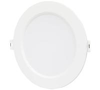 Bright Source Core LED Round Panel Downlight, Slimline Recessed Ceiling Spotlight, 9W, 810lm, 4000K Cool White, IP20, 125mm Cutout, LED Driver Included