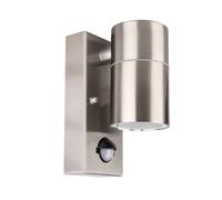Bright Source GU10 Outdoor Wall Downlight - Silver -PIR Sensor (incl Free Lamp)