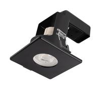 Bright Source GU10 Square Recessed Ceiling Downlight Can Fitting, Black, IP20, Fire Rated