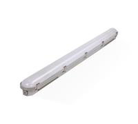 Bright Source Integrated LED Single Non-Corrosive Luminaire, 4ft, 19W, 2300lm, 3CCT Adjustable Light Colour 3000K 4000K 6000K, Replaces 1 x 36w Fluorescent, Polycarbonate & Steel, Easy Installation