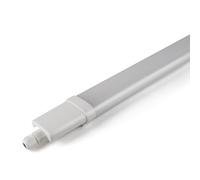 Bright Source Integrated LED Single Slimline IP65 Waterproof Luminaire Batten Fitting, 4ft (1218.5mm), 18W, 1800lm, 4000K Cool White, Polycarbonate, Easy Installation