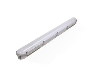 Bright Source Integrated LED Twin Non-Corrosive Luminaire, 4ft, 30W, 4000lm, 3CCT Adjustable Light Colour 3000K 4000K 6000K, Replaces 2 x 36w Fluorescent, Polycarbonate & Steel, Easy Installation