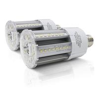 Bright Source LED Corn Light Bulb, E27, 20W, 2600lm, 360° Beam Angle, 4000K Cool White, Replaces Metal Halide/Son/HID/HPS for Large Spaces/Street/Parking/Garage/Warehouse & Factory, 2 Pack