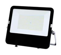 Bright Source LED Floodlight, Photocell, IP65, 150W, 18,000lm, 120° Beam Angle, 6500K Daylight White, Black, with Adjustable Tilt Mounting Bracket & 1m Lead Wire