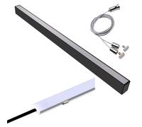 Bright Source LED Linear Pendant Light Fixture Bundle, Black Finish, 4ft (1204mm), Switchable Wattage 20W 30W, 2500-4000lm, Adjustable Colour Temperature, Includes Suspension Kit & Clip-on Backlight