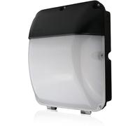 Bright Source LED Slim Wall Pack, Outdoor Bulkhead Light Fitting, Emergency, 30w, 2200lm, 3CCT Switchable Colour Temperature 3000K 4000K 6000K, IP65 Waterproof