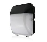 Bright Source LED Slim Wallpack, Outdoor Bulkhead Light Fitting, Photocell, 30w, 2200lm, 3CCT Switchable Colour Temperature 3000K 4000K 6000K, IP65 Waterproof
