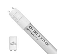 Bright Source LED T8 Tube, 3CCT Colour Switchable 3000K 4000K 6000K, 3ft (895mm), 14W, 1820lm, 30w T8 Fluorescent Equiv., Starter Included, use with Direct Mains or Fitting with Magnetic Ballast