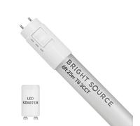 Bright Source LED T8 Tube, 3CCT Colour Switchable 3000K 4000K 6000K, 6ft (1764mm), 25W, 3375lm, 70w T8 Fluorescent Equiv., Starter Included, use with Direct Mains or Fitting with Magnetic Ballast
