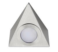 Bright Source LED Triangular Pyramid Cabinet Cupboard Unit Shelf Light, Satin Nickel, 220lm, 3CCT Switchable 3000K 4000K 6000K
