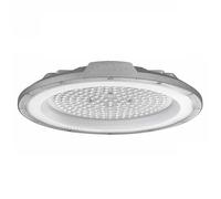 Bright Source LED UFO High Bay Luminaire, Ultra Thin, Grey, 150W, 13500lm, IP65 Waterproof, 5000K Cool White, On-Board Driver, Hanging Eye Bolt, Industrial Warehouse Factory Light (No Chain Included)