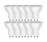 Bright Source Non-Dimmable LED GU10 Bulb, 6W, 445lm, 38°, 3000K Warm White, 10 Pack