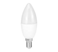 Bright Source Non-Dimmable Opal Frosted LED Candle Bulb, 4.8W, 470lm, E14 Small Edison Screw, 3000K Warm White