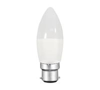 Bright Source Non-Dimmable Opal Frosted LED Candle Bulb, 4.8W, 806lm, B22 Bayonet, 3000K Warm White