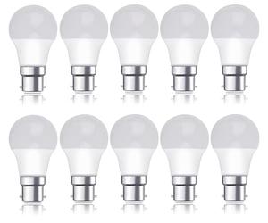 Bright Source Non-Dimmable Opal Frosted LED GLS Bulb, 10.5W, 1055lm, B22 Bayonet, 6500K Daylight White - Pack of 10 Bulbs