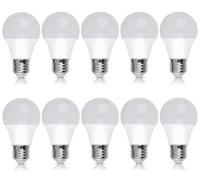 Bright Source Non-Dimmable Opal Frosted LED GLS Bulb, 10.5W, 1055lm, E27 Edison Screw, 4000K Cool White - Pack of 10 Bulbs