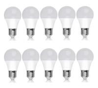 Bright Source Non-Dimmable Opal Frosted LED GLS Bulb, 4.8W, 470lm, E27 Edison Screw, 4000K Cool White - Pack of 10 Bulbs