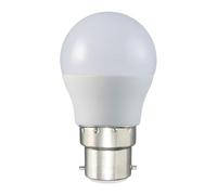 Bright Source Non-Dimmable Opal Frosted LED Golf Ball Bulb, 4.8W, 470lm, B22 Bayonet, 4000K Cool White