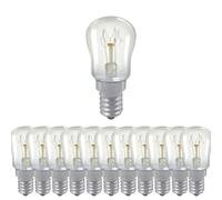 Bright Source Pack of 50 E14 SES Pygmy Lamp 15W 240V - 2700K Extra Warm White Clear - Small Edison Screw Appliance & Decorative Bulb