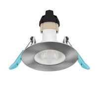 Bright Source Slimline GU10 Recessed Ceiling Downlight Can Fitting, Satin Nickel, IP65, Bulb not Included