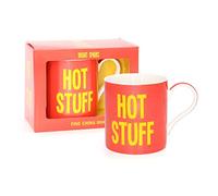 BRIGHT SPARKS Hot Stuff Large Coffee Tea Mug Red Fine China Gift Box Microwave Dishwasher Safe