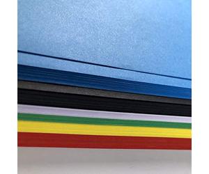 Bright SRA2 Large Sheets of Coloured Card 100 Sheets 230 Micron 180gms 6 Colours Red Green Blue Yellow White Black Mounting Card A2
