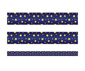 Bright Star Classroom Display Borders/Trimmers. Packs of 12 metres. Ideal for supporting Maths lessons in Primary Schools.