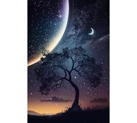 Bright Starry Night - High Difficulty Wooden Jigsaw Puzzle - Family Entertainment Leisure Fun Interactive, Relaxing Holiday Puzzles & Modern Summer Home Decor_500pcs