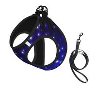 Bright Stars Print Pet Leash Vest,Breathable Mesh Pet Harness, Reflective For Small Medium Dogs Safe Easy Walking