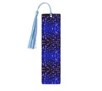 Bright Stars Wooden Bookmark Craft Hanging Tags Ornaments Rectangular Bookmarks with Holes and Ropes