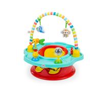 Bright Starts 3-in-1 SuperSeat Playful Paradise, Activity Seat with Toys, Snacking Tray, Booster Seat, BPA Free Tray, Unisex, 6 Months +