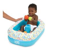 Bright Starts Bathe & Giggle 2-in-1 Baby Bath Tub and Ball Pit, Inflatable Bathtub with Built-in Air Pump and 8 Floating Balls, Portable Design, Deflates and Folds Easily, 6M+
