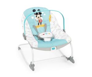 Bright Starts Disney Baby MICKEY MOUSE Infant to Toddler Rocker & Seat with Vibrations and Removable Toy Bar, 0-30 Months Up to 40 lbs (Original Bestie)