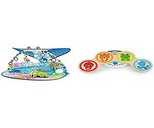 Bright Starts Disney Baby Mr. Ray Ocean Lights Activity Gym & Play Mat + Baby Einstein Hape Magic Touch Drums Musical Wooden Toy